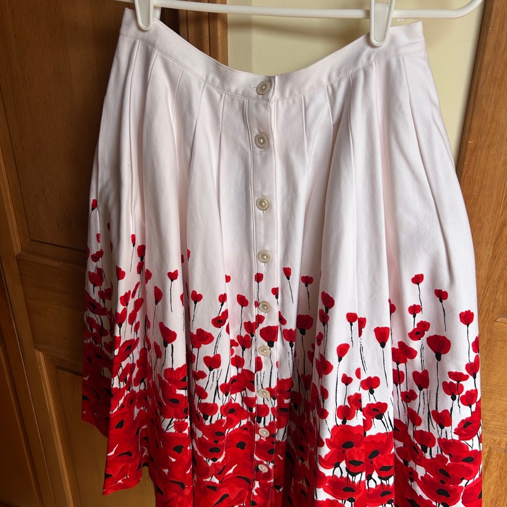 Brooks Brothers Red Floral Skirt
